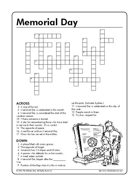 Memorial Day Worksheet For 2nd 5th Grade Lesson Planet