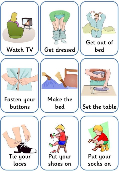 Daily Routine Flash Cards For Visual Sequencing Vocabulary Flash