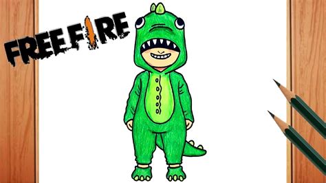 How To Draw Free Fire Dino Skin Free Fire Drawings Drawing Free Fire