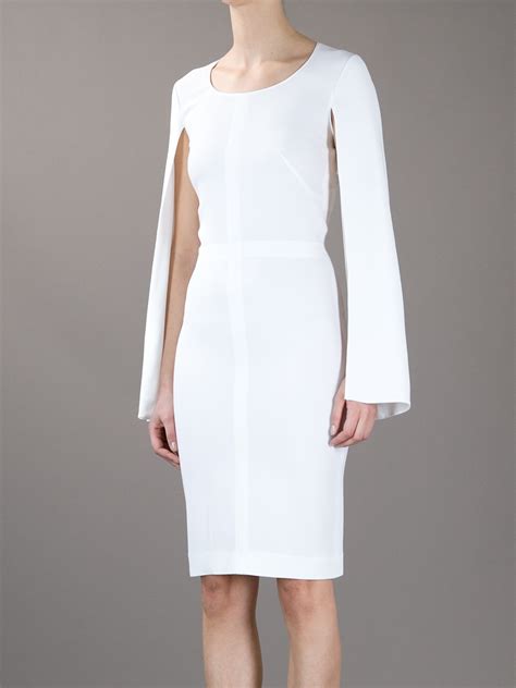 Givenchy Split Sleeve Dress In White Lyst