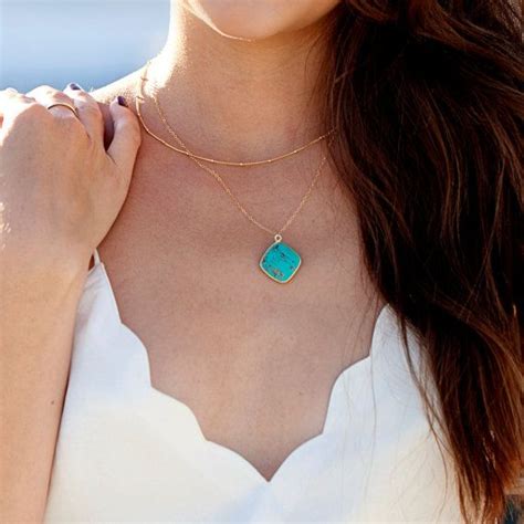 Turquoise Necklace Turquoise Layer Necklace Jewelry Necklace