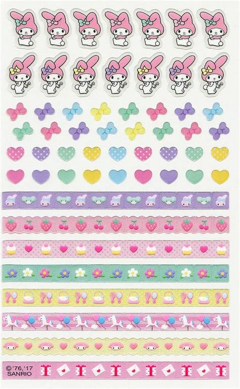 Sanrio My Melody Schedule Stickers Pegatinas Imprimibles Pegatinas