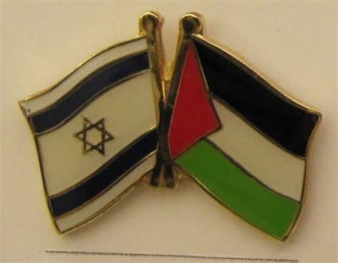 Israelpalestine Flag National Flag Friendship Pin Badge Button Pin