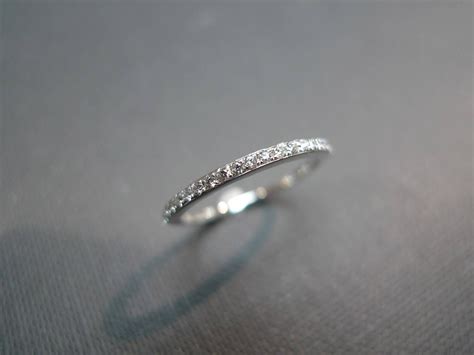 1 5mm Pave Thin Ring Wedding Engagement Diamond Rings Band With 1 5mm Wedding Bands 