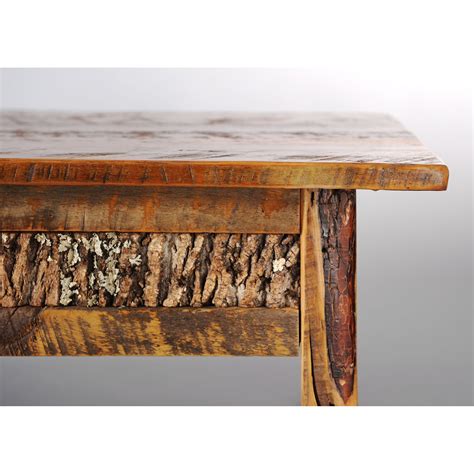 We also offer the bark coffee table in a bronze finish that is a warm juxtaposition to the brightness of the silver version. Reclaimed Wood Coffee Table With Bark Inlay | Four Corner ...