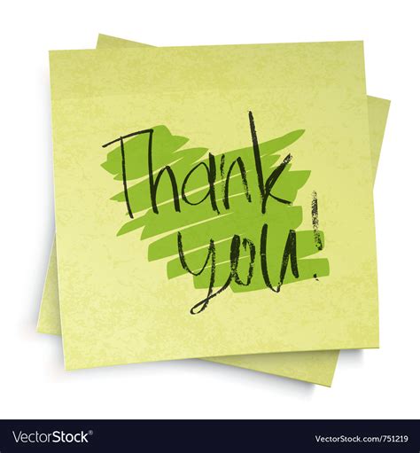 Thank You Note Royalty Free Vector Image Vectorstock