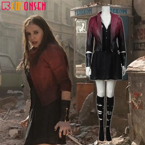 Manluyunxiao Scarlet Witch Cosplay Costume Avengers Age Of Ultron Wanda Maximoff Scarlet Witch
