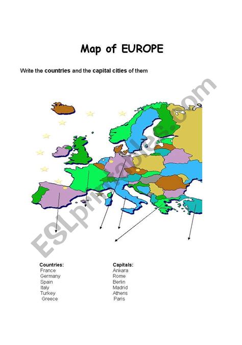 Europe Countries Printables Map Quiz Game Europe Map Printable Images