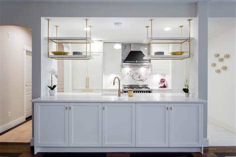 We did not find results for: A kitchen with white shaker cabinets and Gold / Brass ...