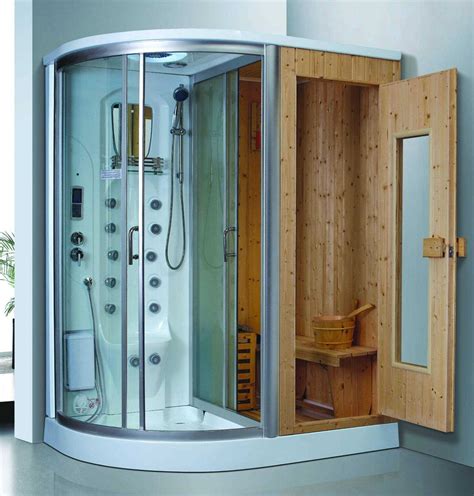 Classic Luxury Steam Sauna Combo Shower Sauna Combines Wet Steam And