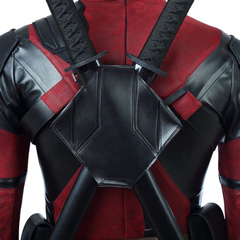 Quality Pu Leather Deadpool 2 Cosplay Costume Wade Wilson Red Jumpsuit Costume Wishiny