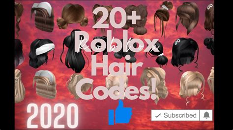 Roblox Girl Hair Codes Youtube