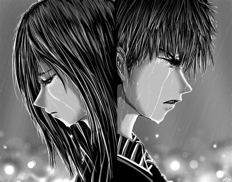 Sad Anime Girl Crying In The Rain Alone Drawing Wesharepics