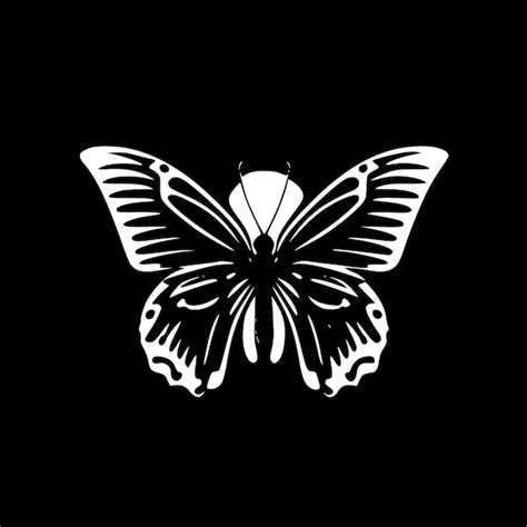 Premium Vector Butterfly Black And White Vector Illustration