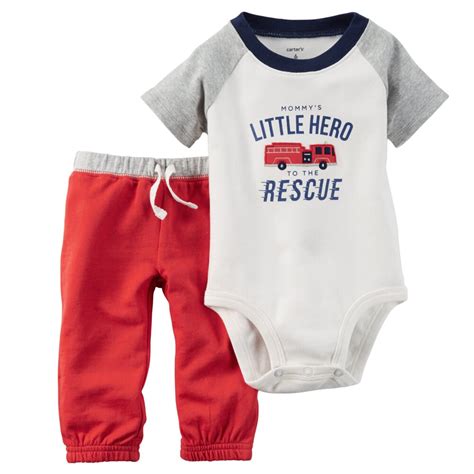 Carters Baby Clothing Outfit Boys 2 Piece Bodysuit And Pant Set Little