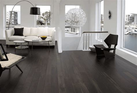 Dark hardwoods are especially popular at the moment, possibly because they can have a dramatic effect. Black boards on the floors | nooshloves
