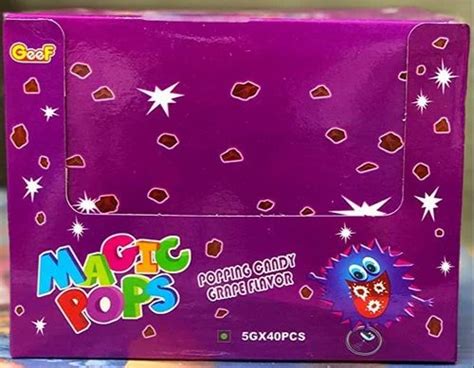 Geef Magic Pops Popping Candy Packaging Type Packet Packaging Size