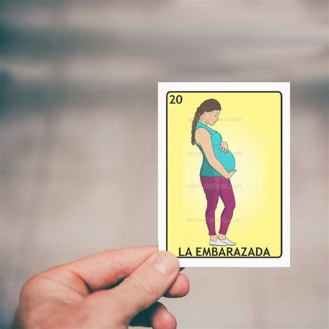 Tarjeta De Lotería La Embarazada Mujer Embarazada Embarazo Etsy México