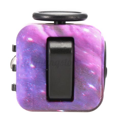 Purple Galaxy Hand Fidget Spinner Cube Anxiety Stress Relief Focus