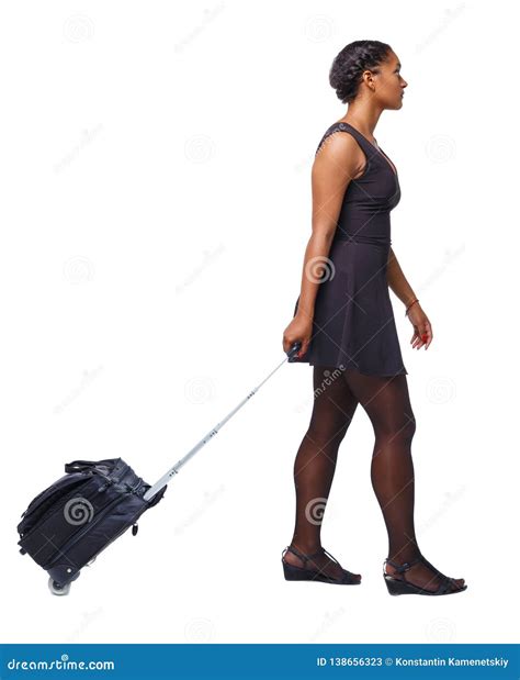 Side View Of A Black African American Walking Stock Image Image Of Person Isolated 138656323