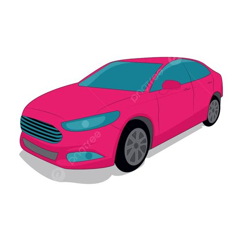 Modern Beautiful Pink Car On A White Background Technology Race