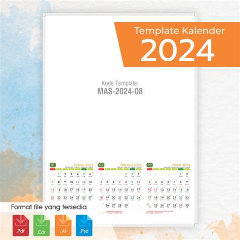 Jual Kalender 2024 Corel Draw Dwiwulan Mas 2024 08 Shopee Indonesia