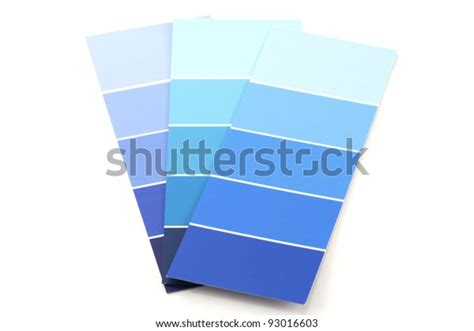 Shades Blue Paint Swatches Stock Photo Edit Now 93016603