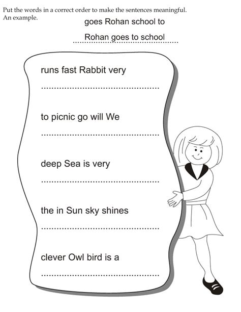 Put The Sentences In The Correct Order Worksheet Worksheets For