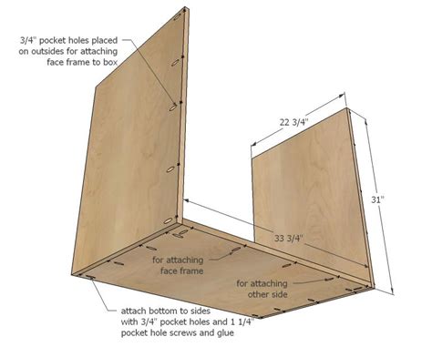 This plan has diagrams and instructions to help you build a 36x 36 corner base cabinet. 36" Corner Base Easy Reach Kitchen Cabinet - Basic Model | Building kitchen cabinets, Diy ...