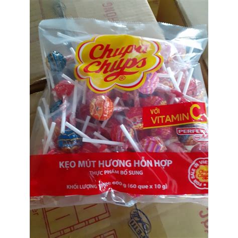 Chupa Chups Mixed Fruits Lollipop 600g 60pcs X 10g