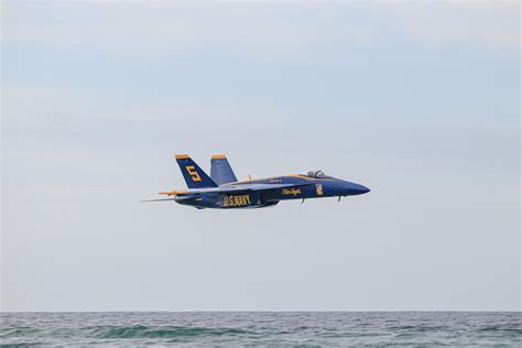Blue Angels 5 Sneak Pass During Pensacola Beach Circles And Arrivals