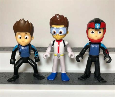 Paw Patrol Ryder In Scuba Suits 3” Action Figures Set Of 3 Sea
