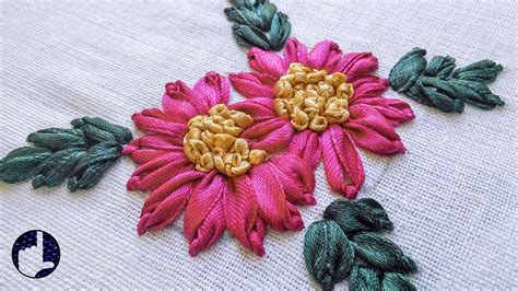 Hand Embroidery Tutorials Ribbon Stitches Handiworks 32 Youtube