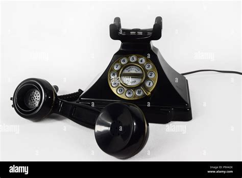 Retro Phone Old Fashioned Telephone Isolated Object Stock Photo Alamy