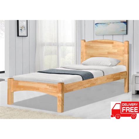 Used like new bed for sale. Furniture Art FULL SOLID WOOD Single Bed Frame / Katil ...