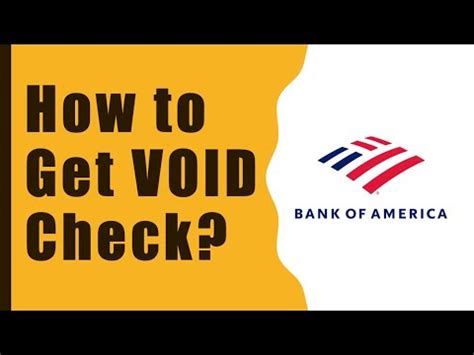 Voided checks are exactly that: How to get a void check online Bank of America? - YouTube