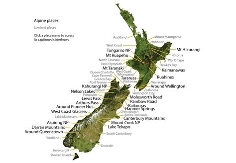 Mountains In New Zealand Map Map Of World