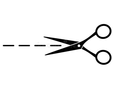 Cut Line With Scissors Stock Vector Image 43356747