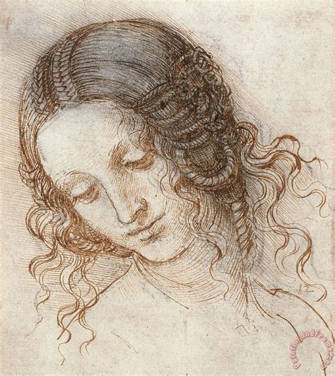 Leonardo Da Vinci Leonardo Head Of Woman Drawing Painting With