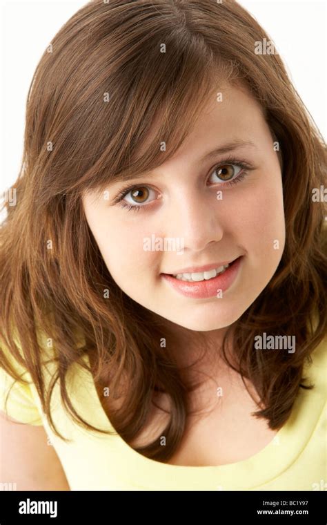 Portrait Of Smiling Young Girl Stock Photo Alamy