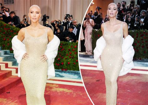 Kim Kardashian Revealed Wearing Marilyn Monroe S Dress