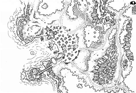 Hexagon Game Fantasy Map Making Village Map Hand Drawn Map My