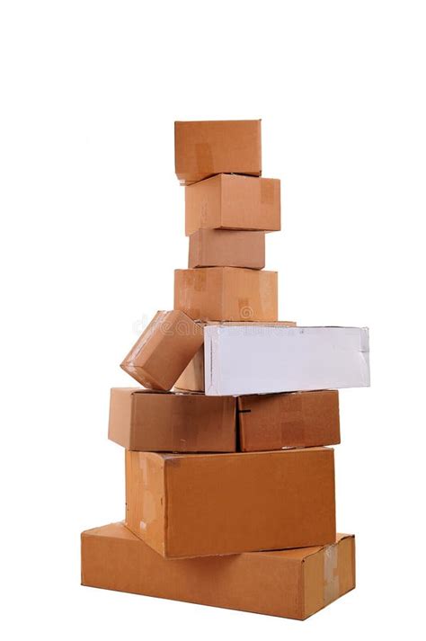 Boxes Stacked On Top Of Each Other Stock Image Image Of Deliver