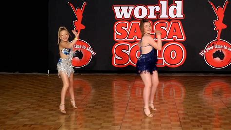 World Salsa Solo 2015 Youth Salsa Duets Lucy Bendell And Samantha Zimmerman Youtube