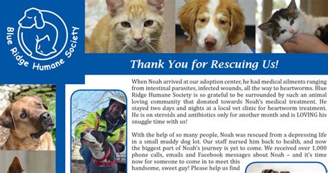 Spring 2016 Newsletter Blue Ridge Humane Society
