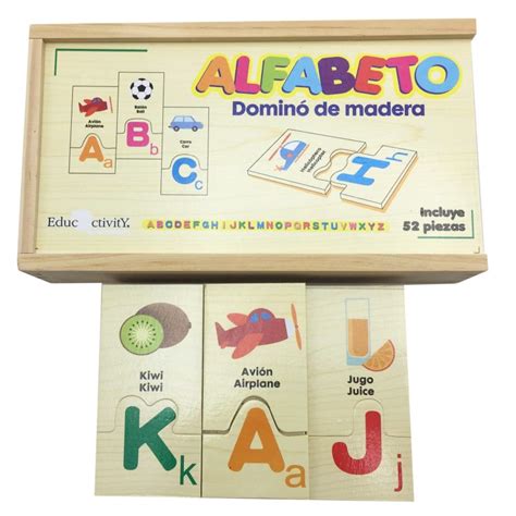 Alfabeto Domino De Madera Para Niños Intelikids Perú