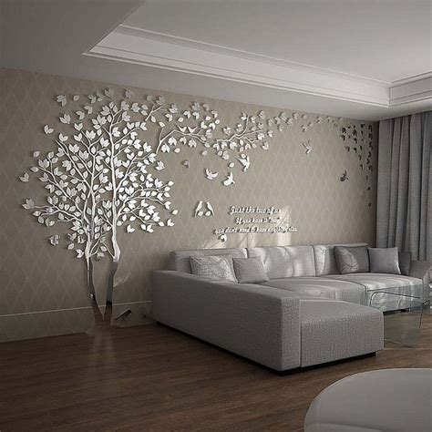 Nsunforest 3d Crystal Acrylic Couple Tree Wall Stickers