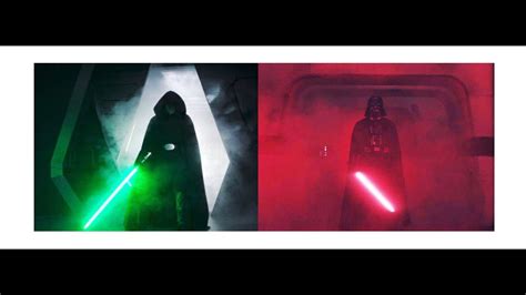 Darth Vader Vs Luke Skywalker Hallway Scene Comparison Star Wars