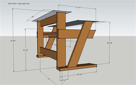 The ultimate diy wooden desk. DIY Studio Desk/Keyboard Workstation under 0-studio-desk-dimensions-desk-frame-back-angle-view ...