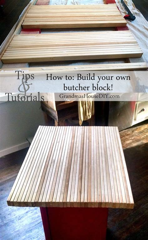 Make your own butcher block board that will last for many years. How to: Build your own butcher block DIY for your island ...